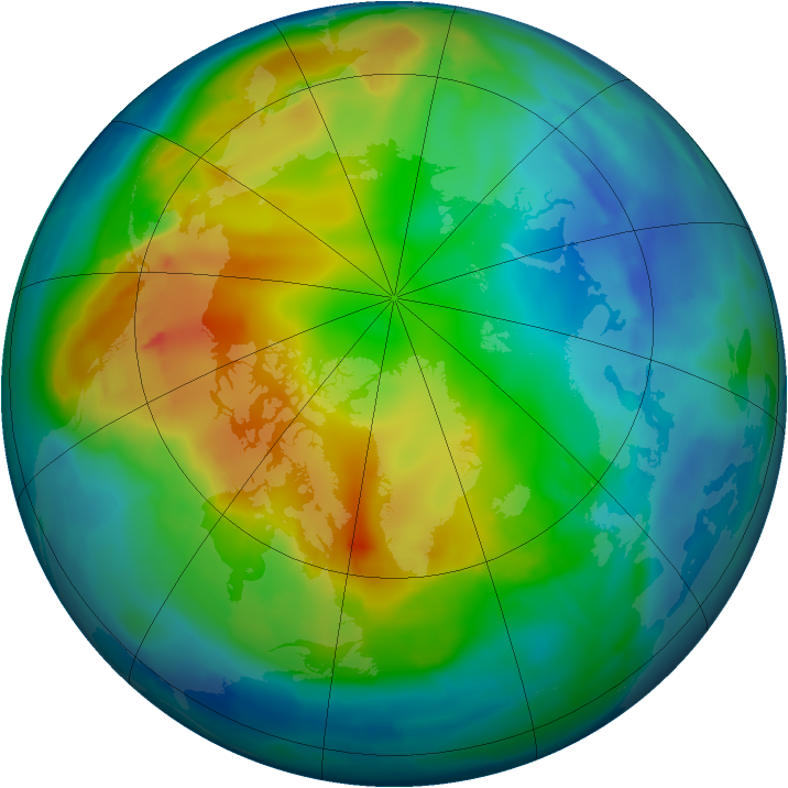 Arctic ozone map for 17 November 2009